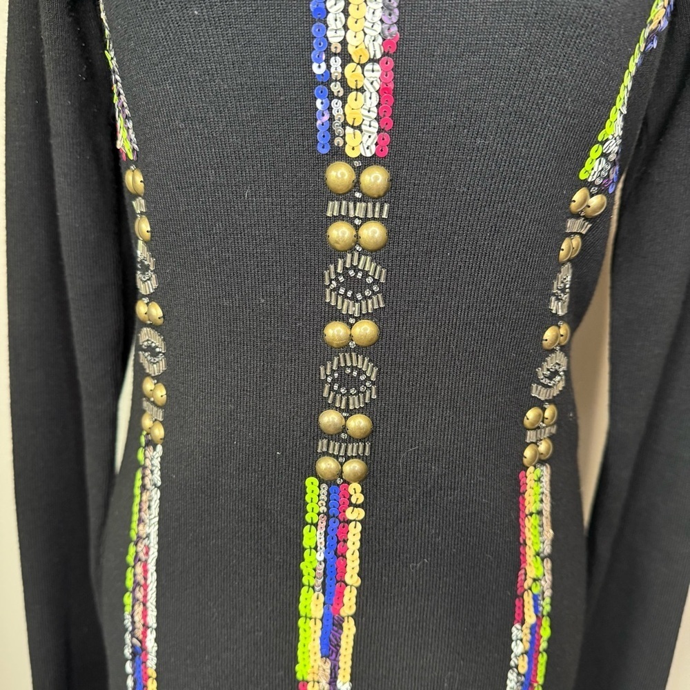 YUKA Black Knit Turtleneck Sweater Dress | M - Picture 3 of 6
